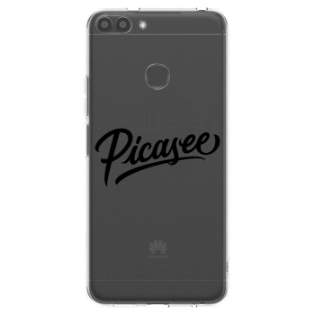 Picasee husă transparentă din silicon pentru Huawei P Smart - Picasee - old logo - black
