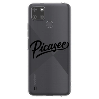 Picasee husă transparentă din silicon pentru Realme C21Y - Picasee - old logo - black