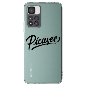 Picasee husă transparentă din silicon pentru Xiaomi Redmi Note 11 Pro+ 5G - Picasee - old logo - black