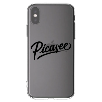 Picasee husă transparentă din silicon pentru Apple iPhone X/XS - Picasee - old logo - black