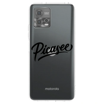 Picasee husă transparentă din silicon pentru Motorola Moto G72 - Picasee - old logo - black