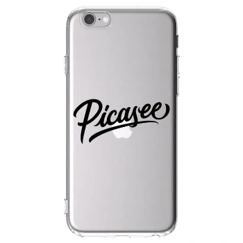 Picasee husă transparentă din silicon pentru Apple iPhone 6/6S - Picasee - old logo - black