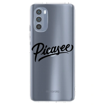 Picasee husă transparentă din silicon pentru Motorola Moto G62 - Picasee - old logo - black
