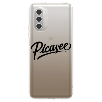 Picasee husă transparentă din silicon pentru Motorola Moto G51 - Picasee - old logo - black