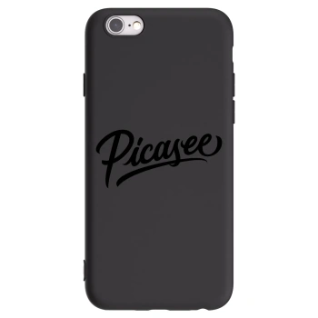 Picasee husă neagră din silicon pentru Apple iPhone 6/6S - Picasee - old logo - black