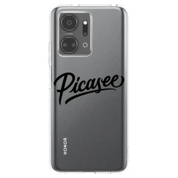 Picasee husă transparentă din silicon pentru Honor X7a - Picasee - old logo - black