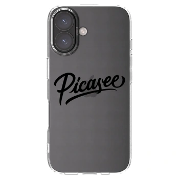 Picasee husă transparentă din silicon pentru Apple iPhone 16 - Picasee - old logo - black