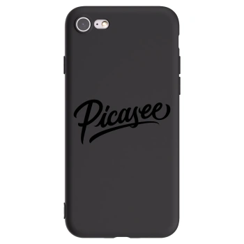 Picasee husă neagră din silicon pentru Apple iPhone 8 - Picasee - old logo - black