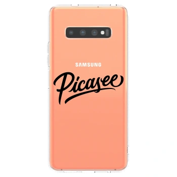 Picasee husă transparentă din silicon pentru Samsung Galaxy S10 Plus G975 - Picasee - old logo - black