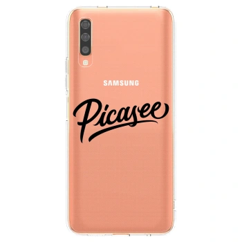 Picasee husă transparentă din silicon pentru Samsung Galaxy A70 A705F - Picasee - old logo - black