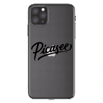 Picasee husă transparentă din silicon pentru Apple iPhone 11 Pro Max - Picasee - old logo - black