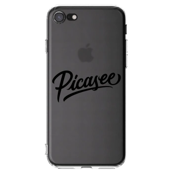 Picasee husă transparentă din silicon pentru Apple iPhone 8 - Picasee - old logo - black