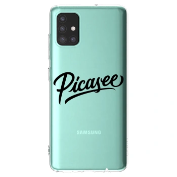 Picasee husă transparentă din silicon pentru Samsung Galaxy A51 A515F - Picasee - old logo - black