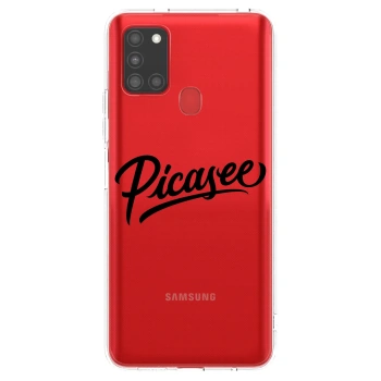 Picasee husă transparentă din silicon pentru Samsung Galaxy A21s - Picasee - old logo - black