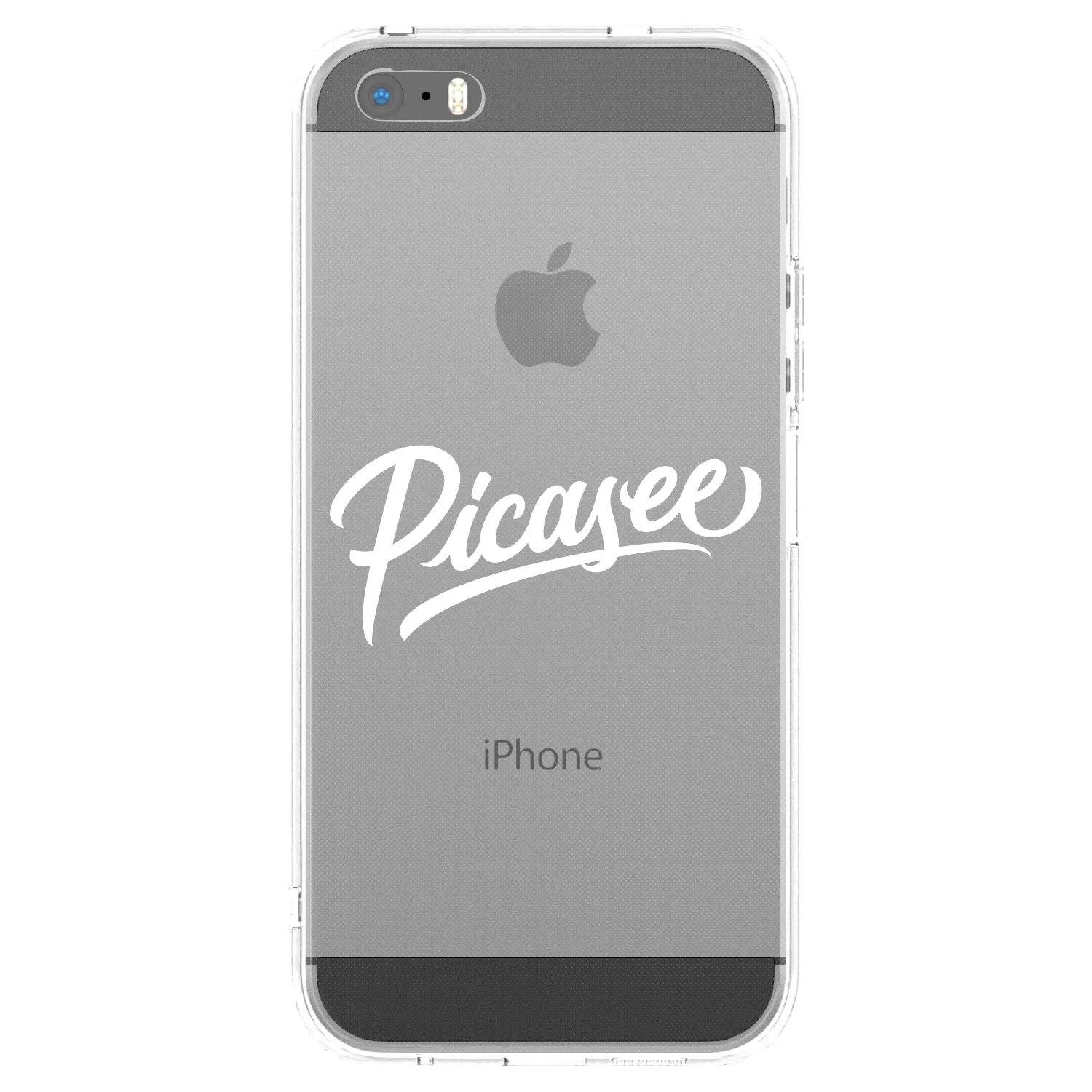 Picasee husă transparentă din silicon pentru Apple iPhone 5/5S/SE - Picasee - old logo - white