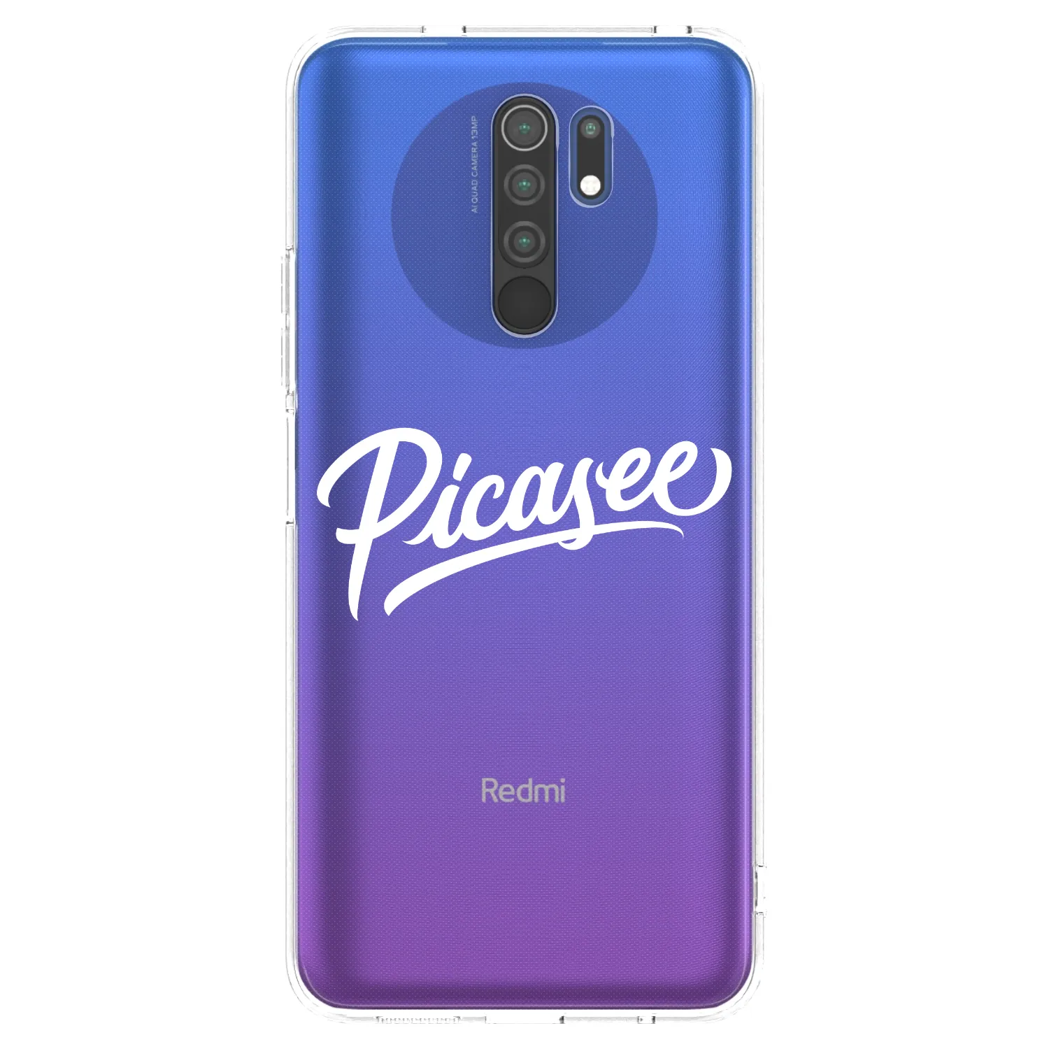 Picasee husă transparentă din silicon pentru Xiaomi Redmi 9 - Picasee - old logo - white