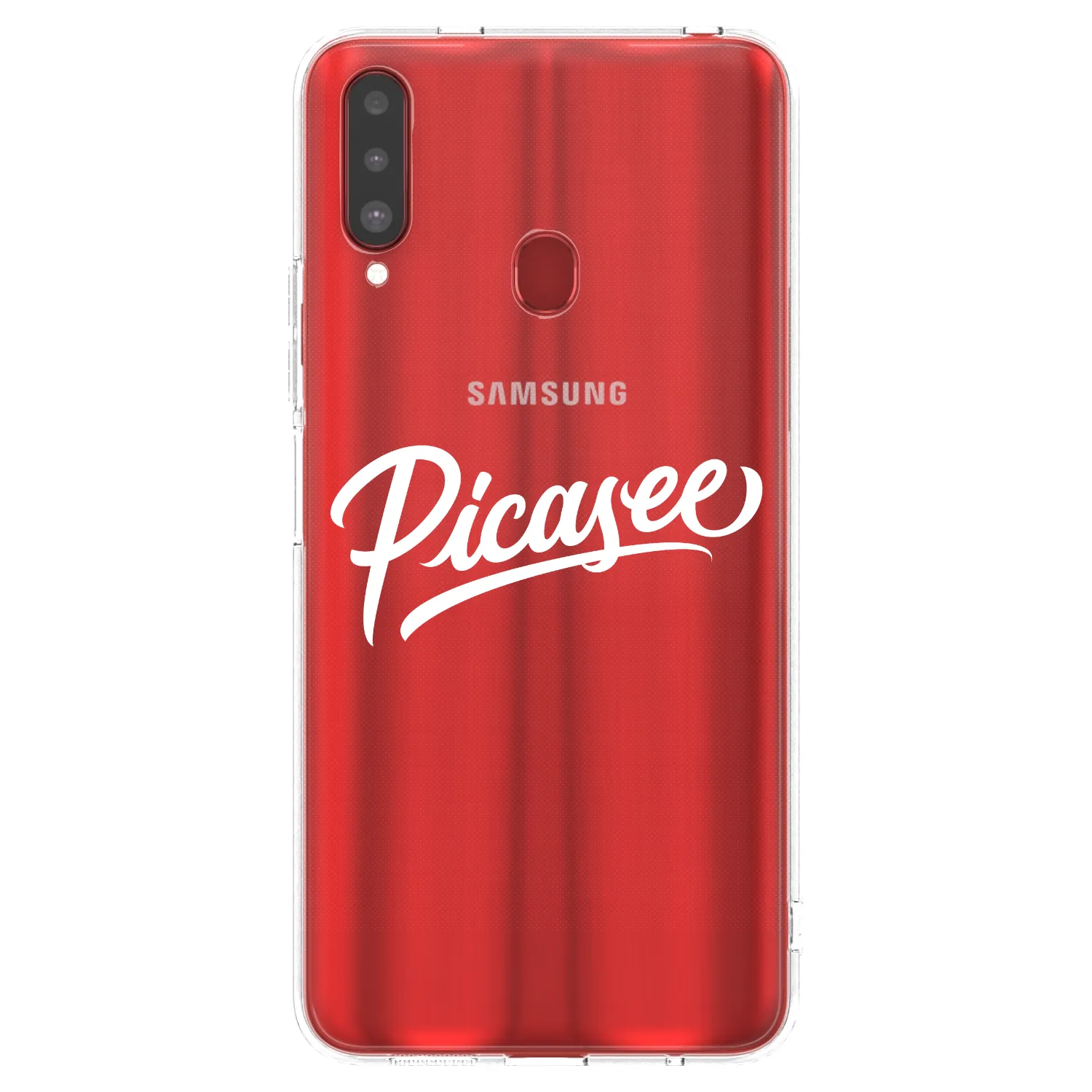 Picasee husă transparentă din silicon pentru Samsung Galaxy A20s - Picasee - old logo - white