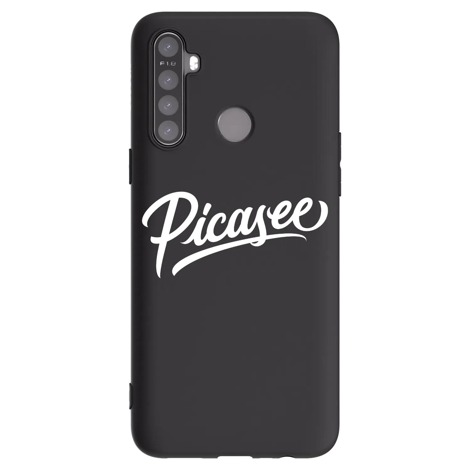 Picasee husă neagră din silicon pentru Realme 6i - Picasee - old logo - white