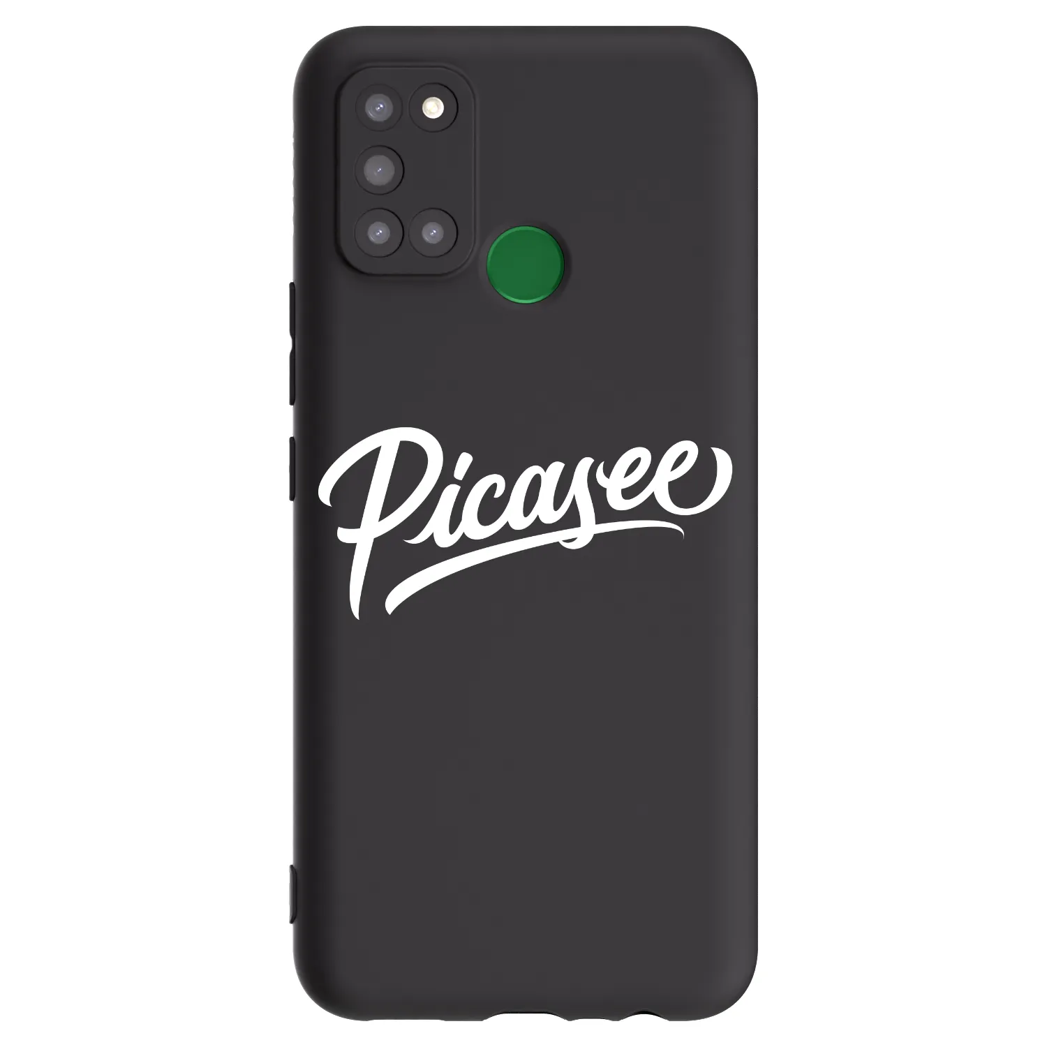 Picasee husă neagră din silicon pentru Realme 7i - Picasee - old logo - white