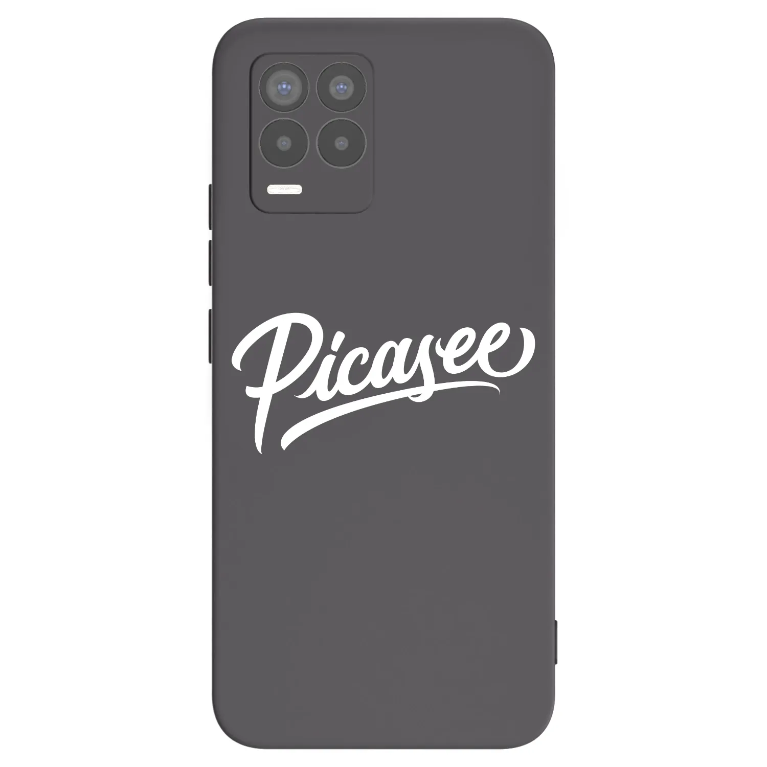 Picasee husă neagră din silicon pentru Realme 8 4G - Picasee - old logo - white