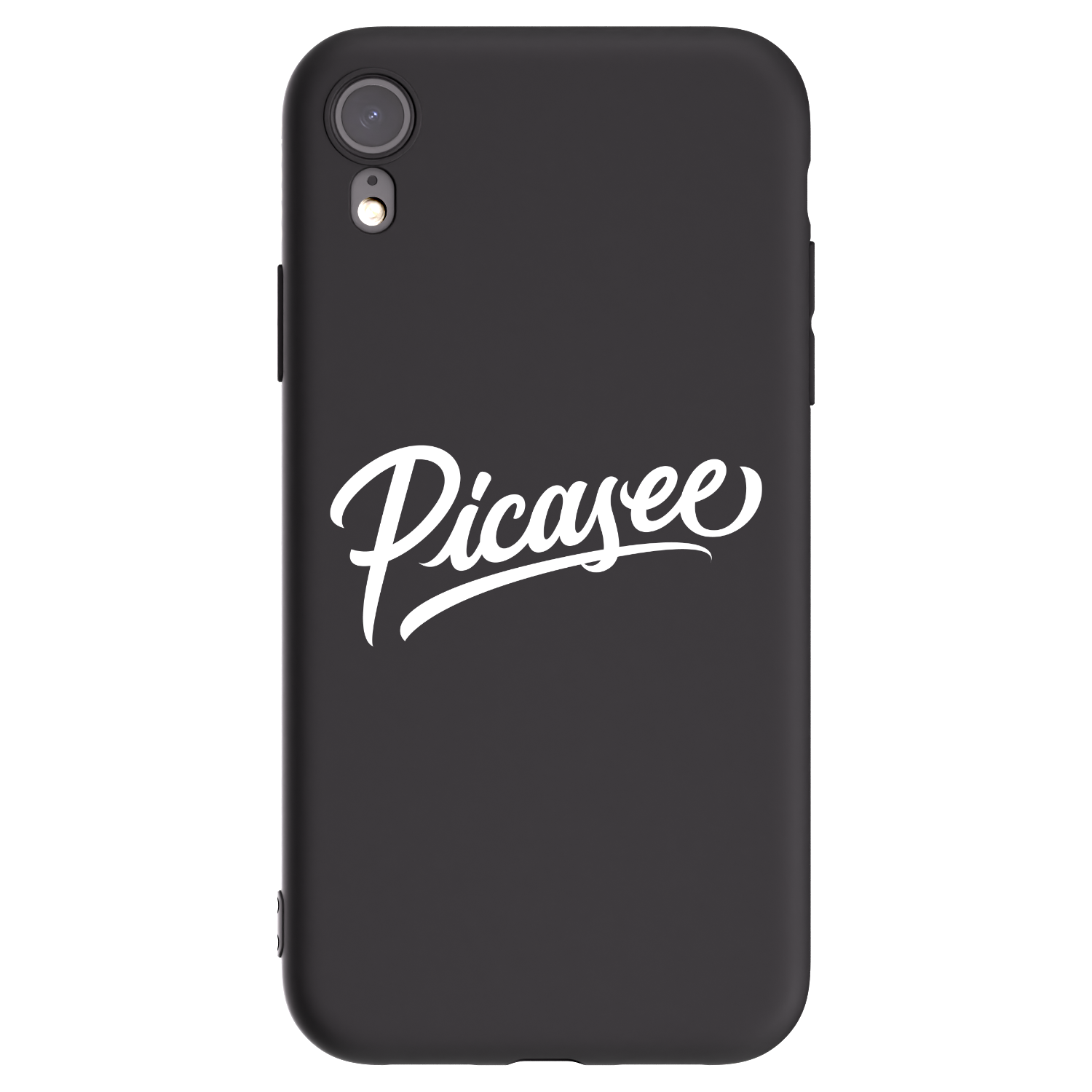 Picasee husă neagră din silicon pentru Apple iPhone XR - Picasee - old logo - white
