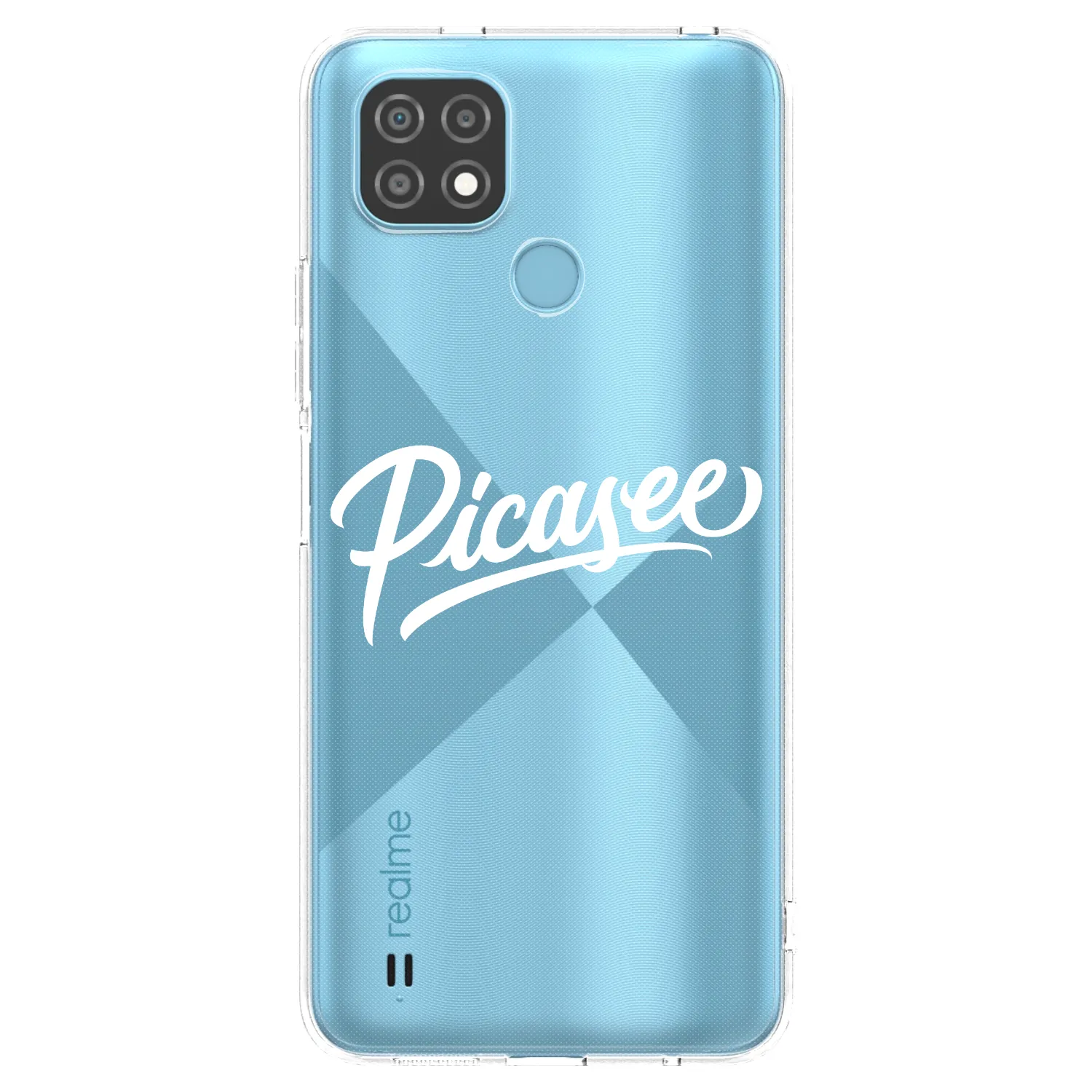 Picasee husă transparentă din silicon pentru Realme C21 - Picasee - old logo - white