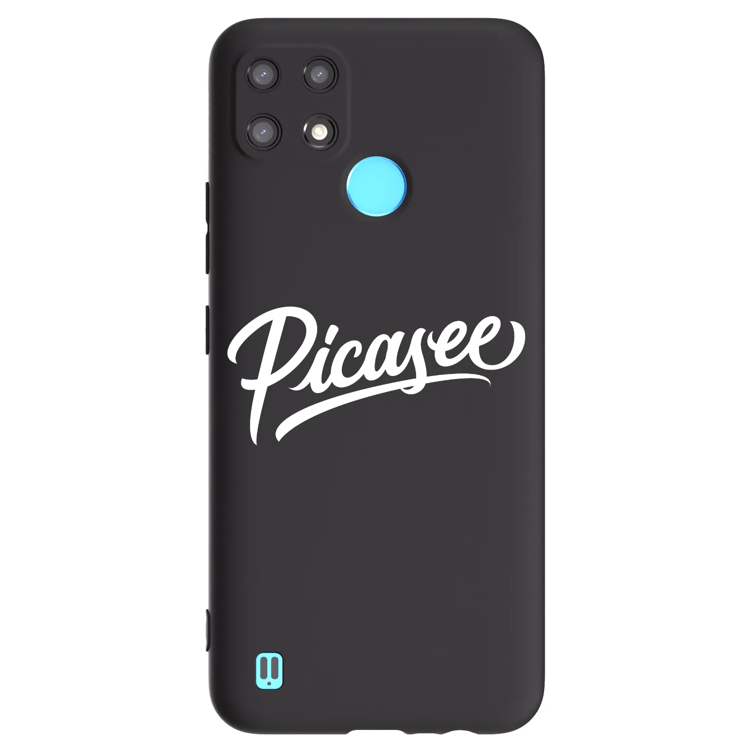 Picasee husă neagră din silicon pentru Realme C21 - Picasee - old logo - white