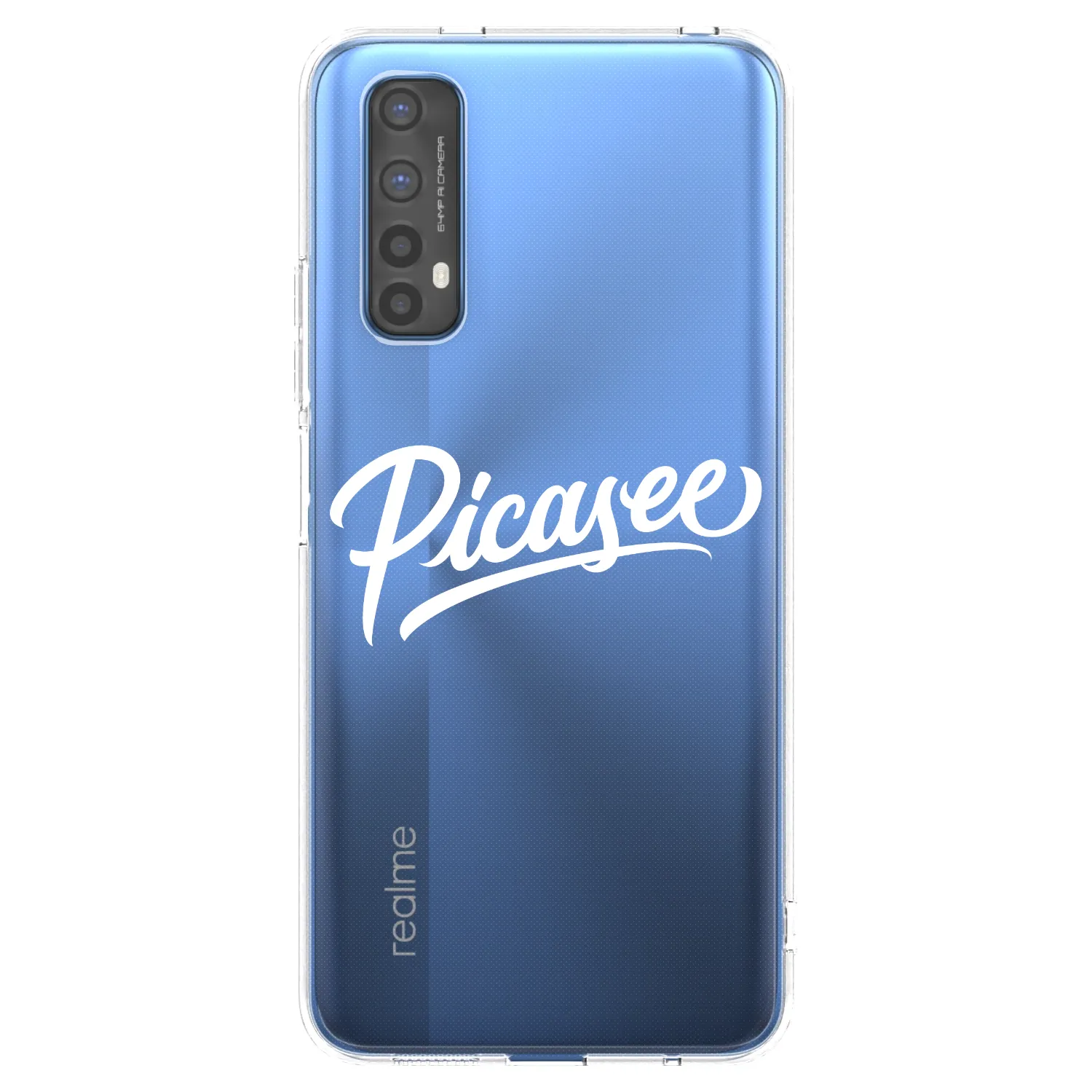 Picasee husă transparentă din silicon pentru Realme 7 - Picasee - old logo - white