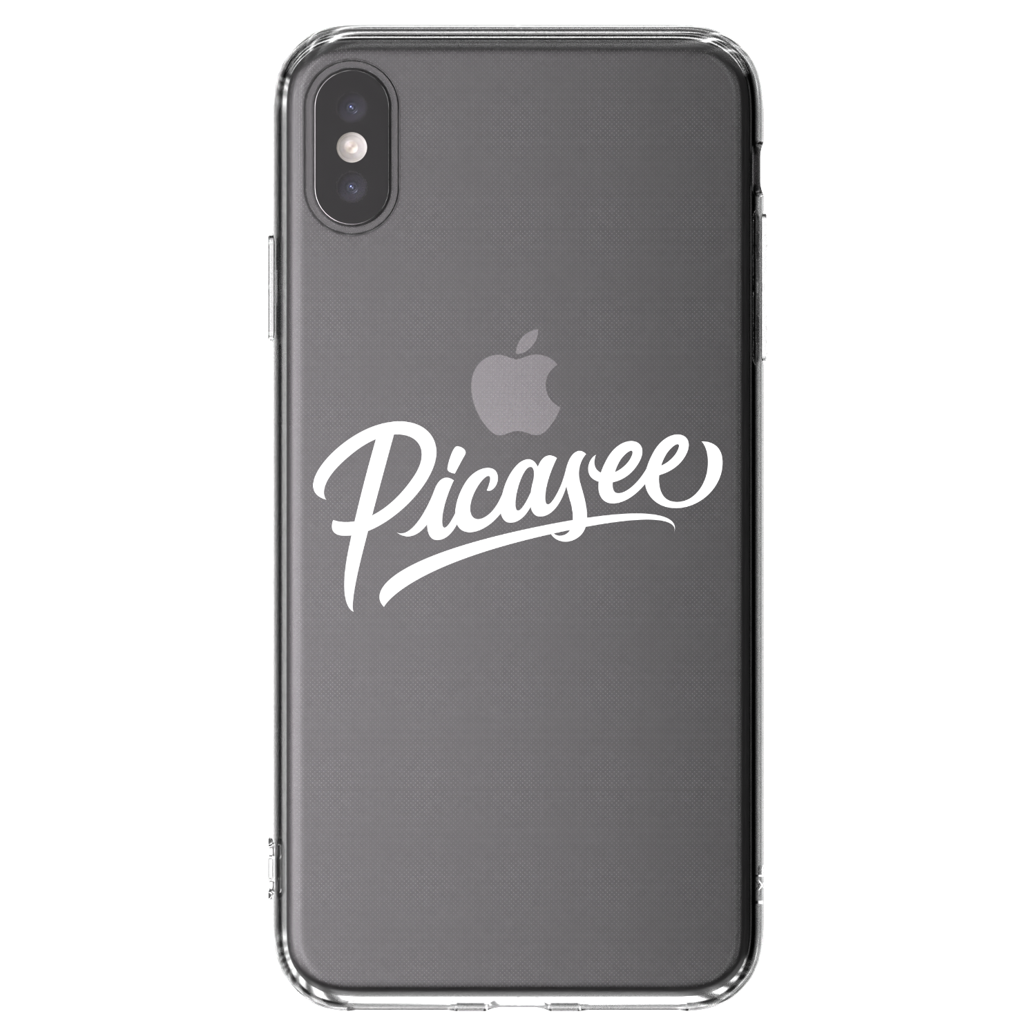 Picasee husă transparentă din silicon pentru Apple iPhone XS Max - Picasee - old logo - white