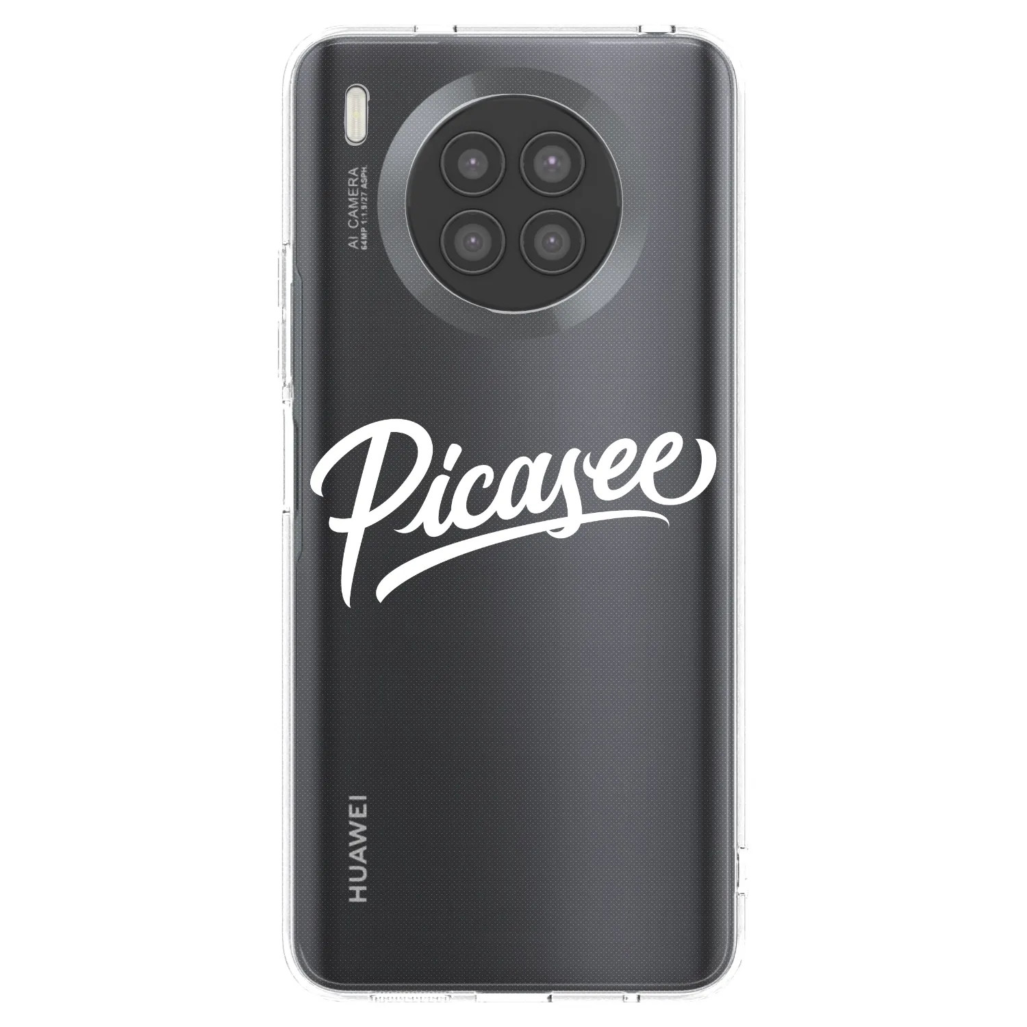 Picasee husă transparentă din silicon pentru Huawei Nova 8i - Picasee - old logo - white