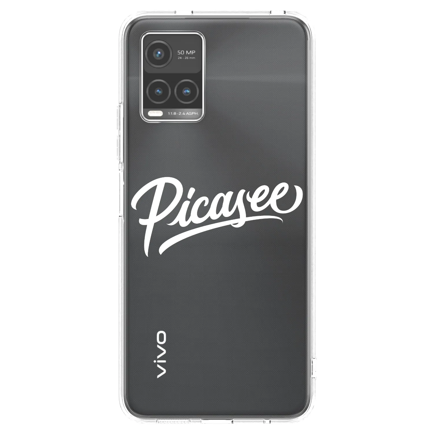 Picasee husă transparentă din silicon pentru Vivo Y33s - Picasee - old logo - white
