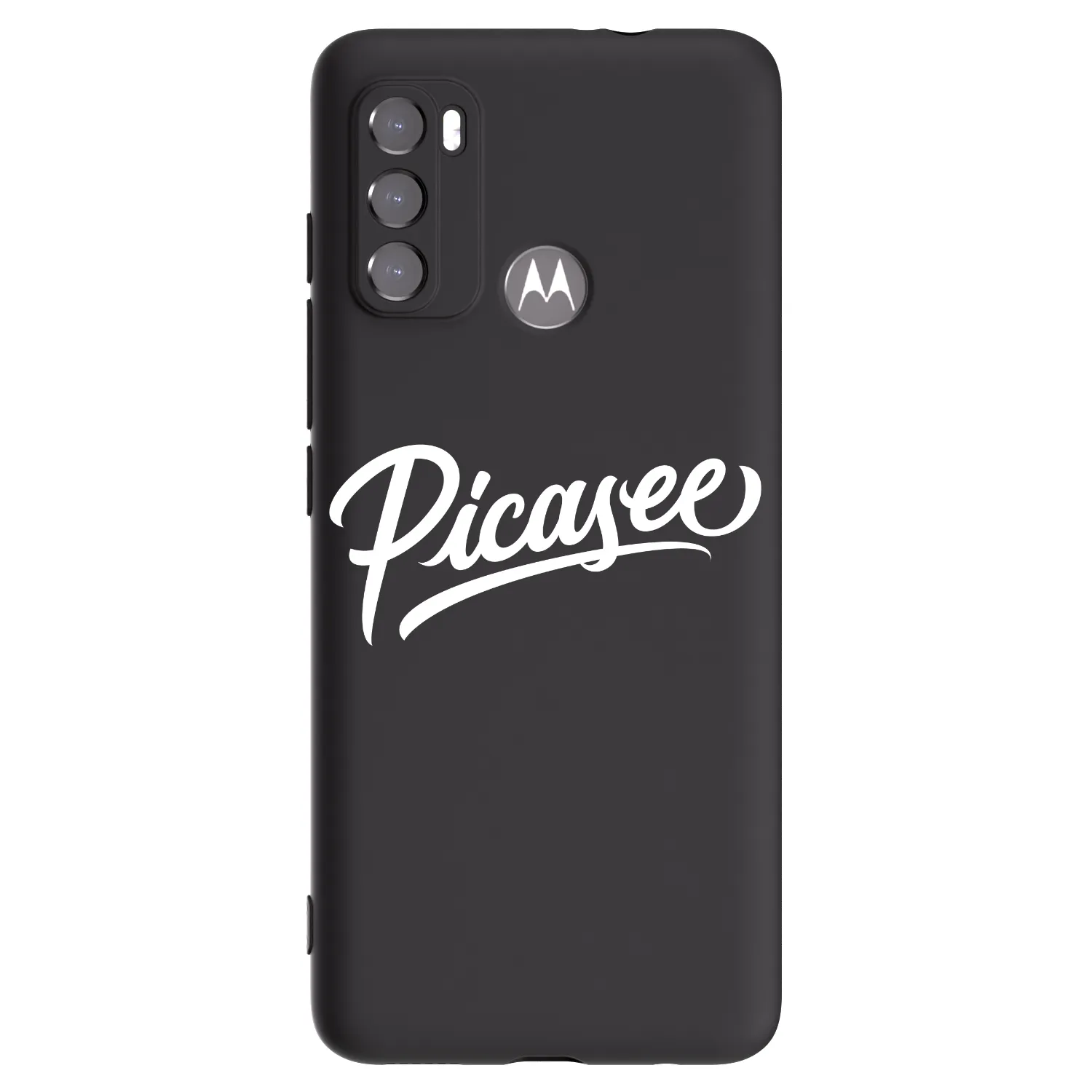 Picasee husă neagră din silicon pentru Motorola Moto G60 - Picasee - old logo - white