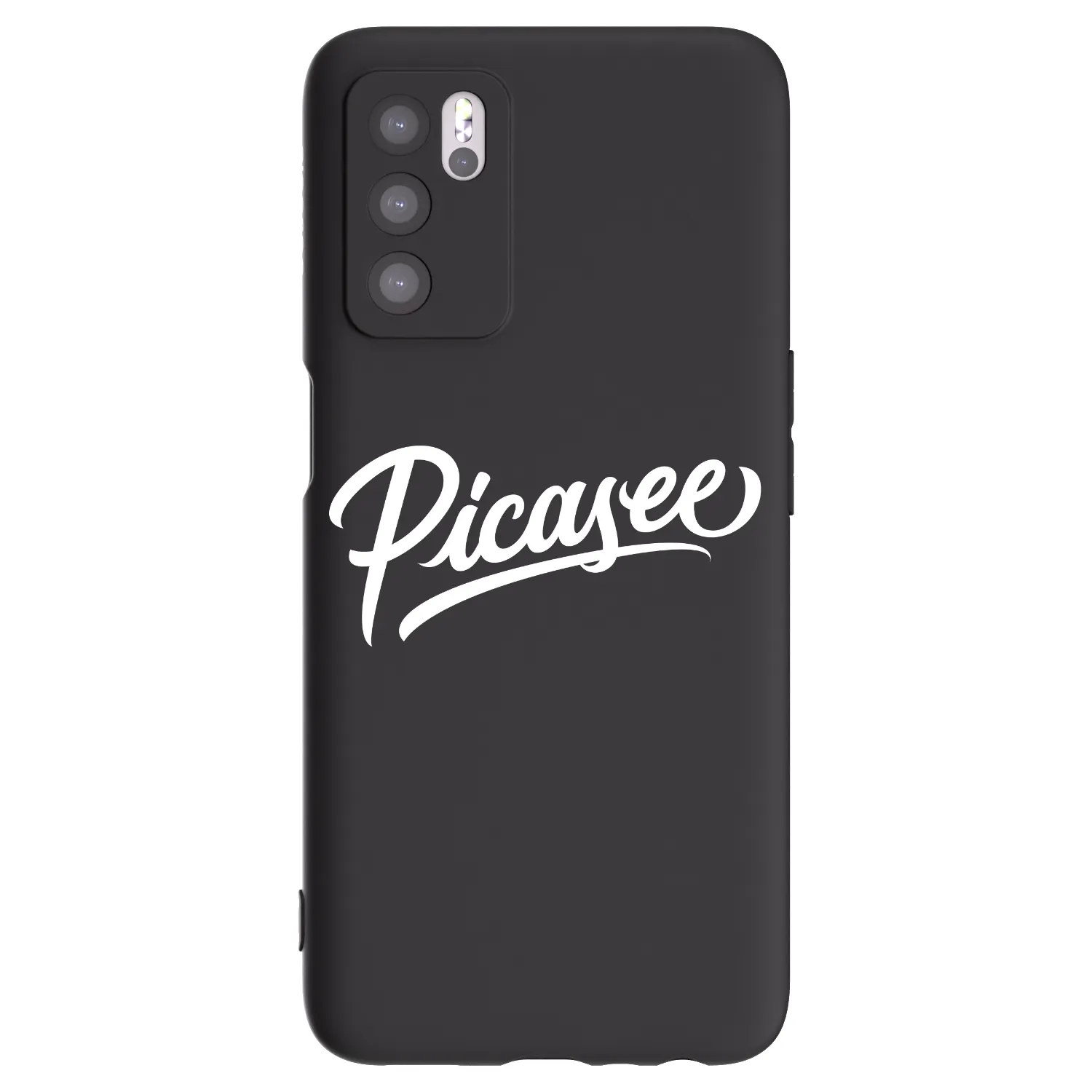 Picasee husă neagră din silicon pentru OPPO A16s - Picasee - old logo - white