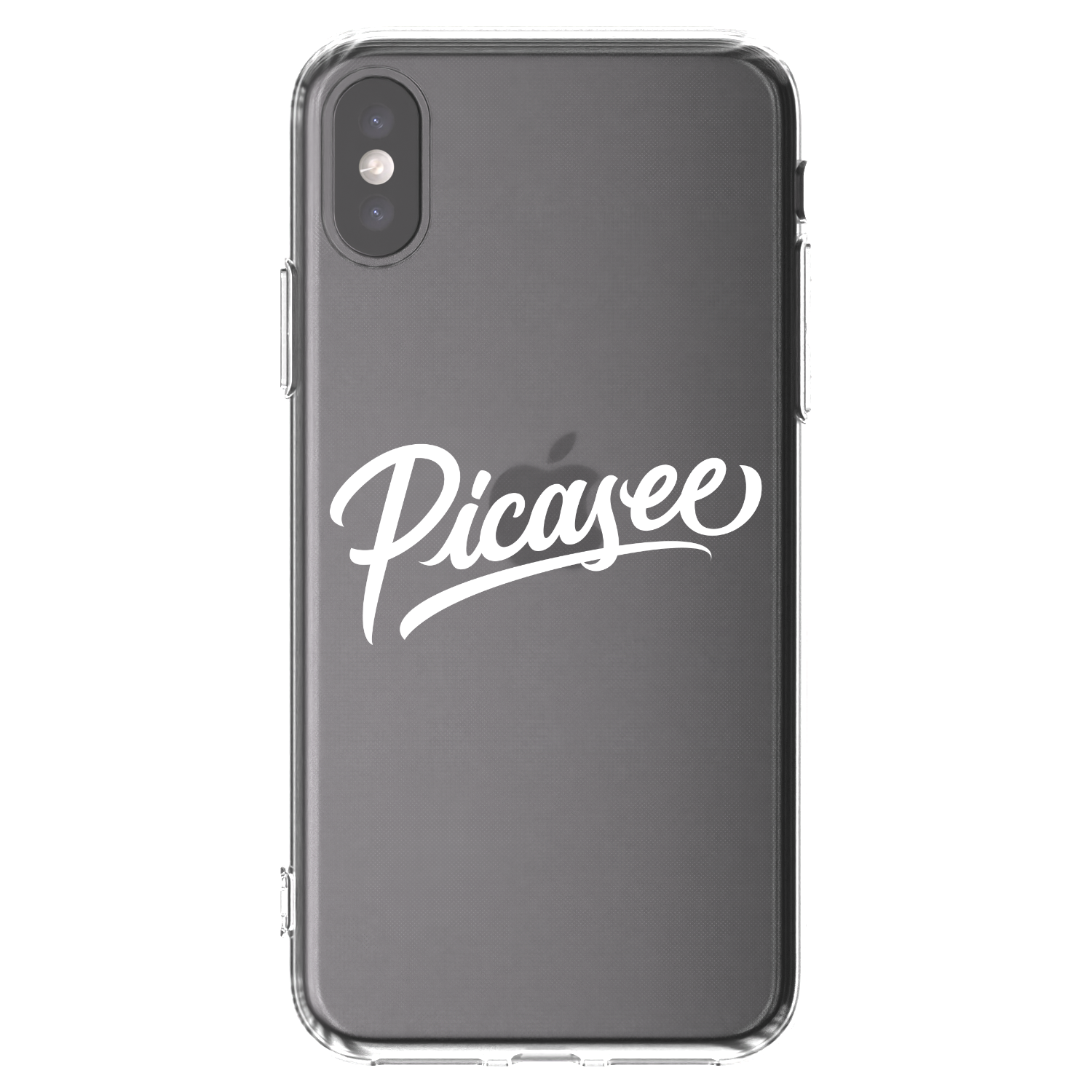 Picasee husă transparentă din silicon pentru Apple iPhone X/XS - Picasee - old logo - white