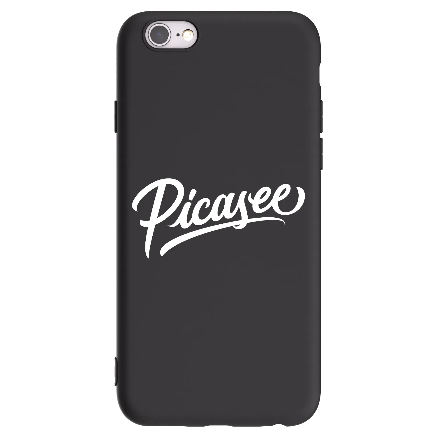 Picasee husă neagră din silicon pentru Apple iPhone 6/6S - Picasee - old logo - white