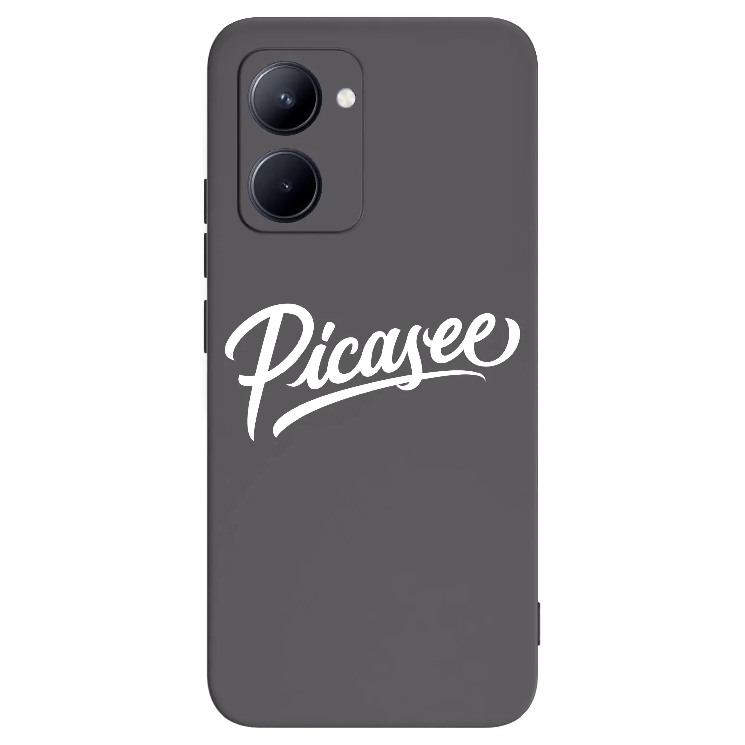 Picasee husă neagră din silicon pentru Realme C33 (2023) - Picasee - old logo - white