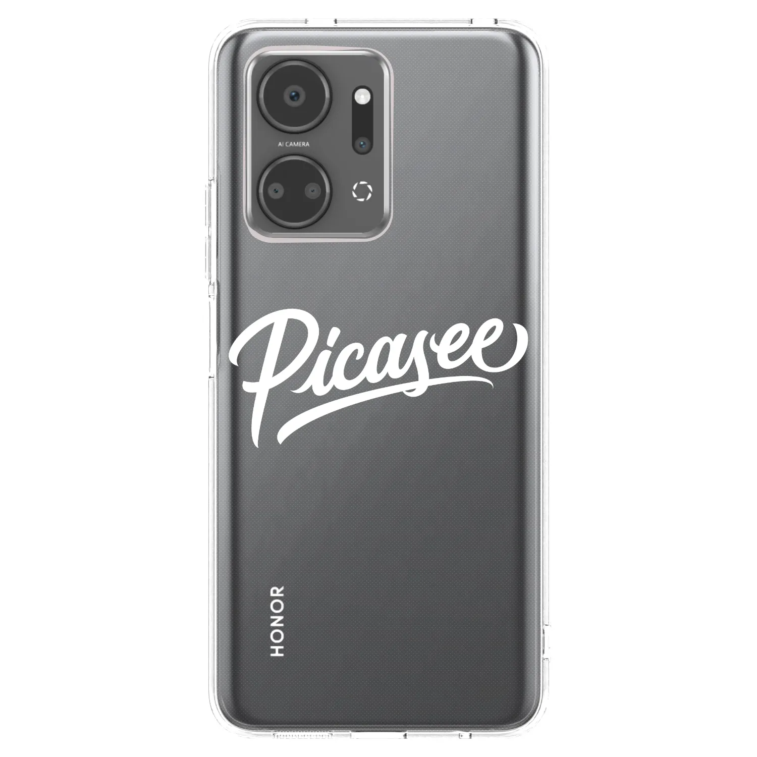 Picasee husă transparentă din silicon pentru Honor X7a - Picasee - old logo - white