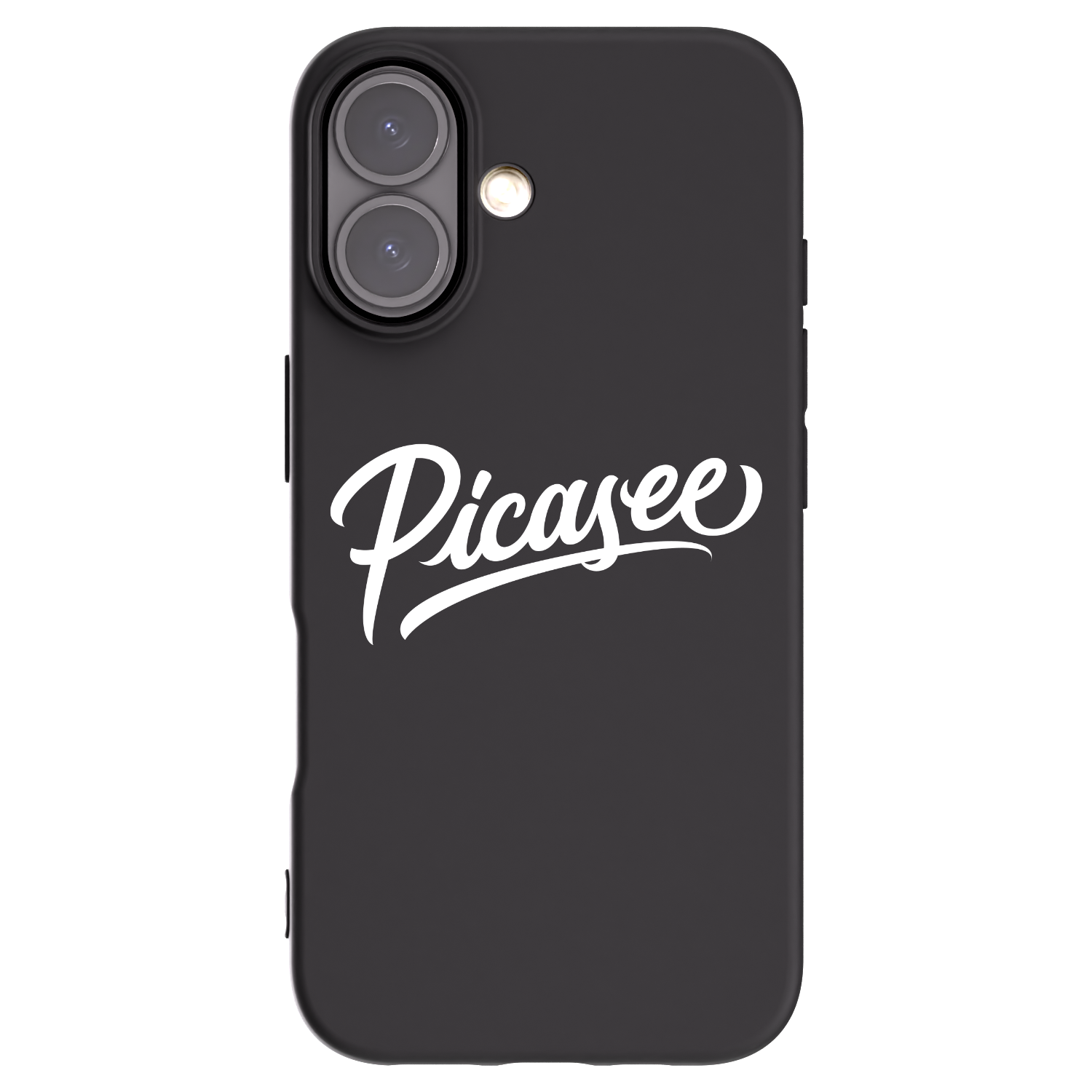 Picasee husă neagră din silicon pentru Apple iPhone 16 - Picasee - old logo - white