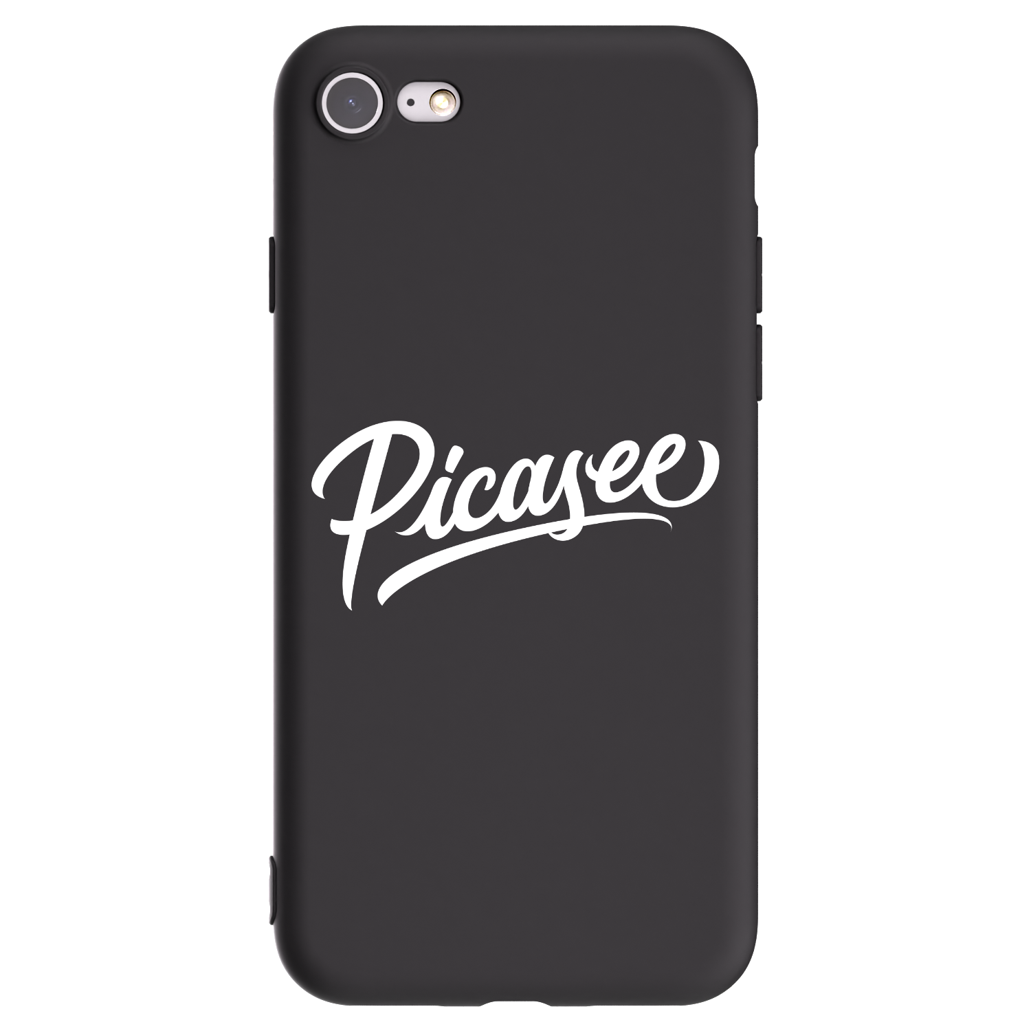 Picasee husă neagră din silicon pentru Apple iPhone 8 - Picasee - old logo - white