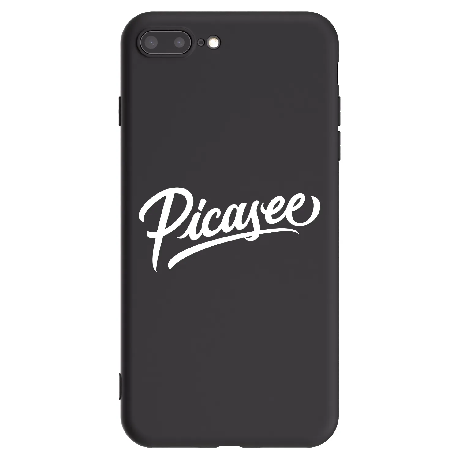 Picasee husă neagră din silicon pentru Apple iPhone 7 Plus - Picasee - old logo - white
