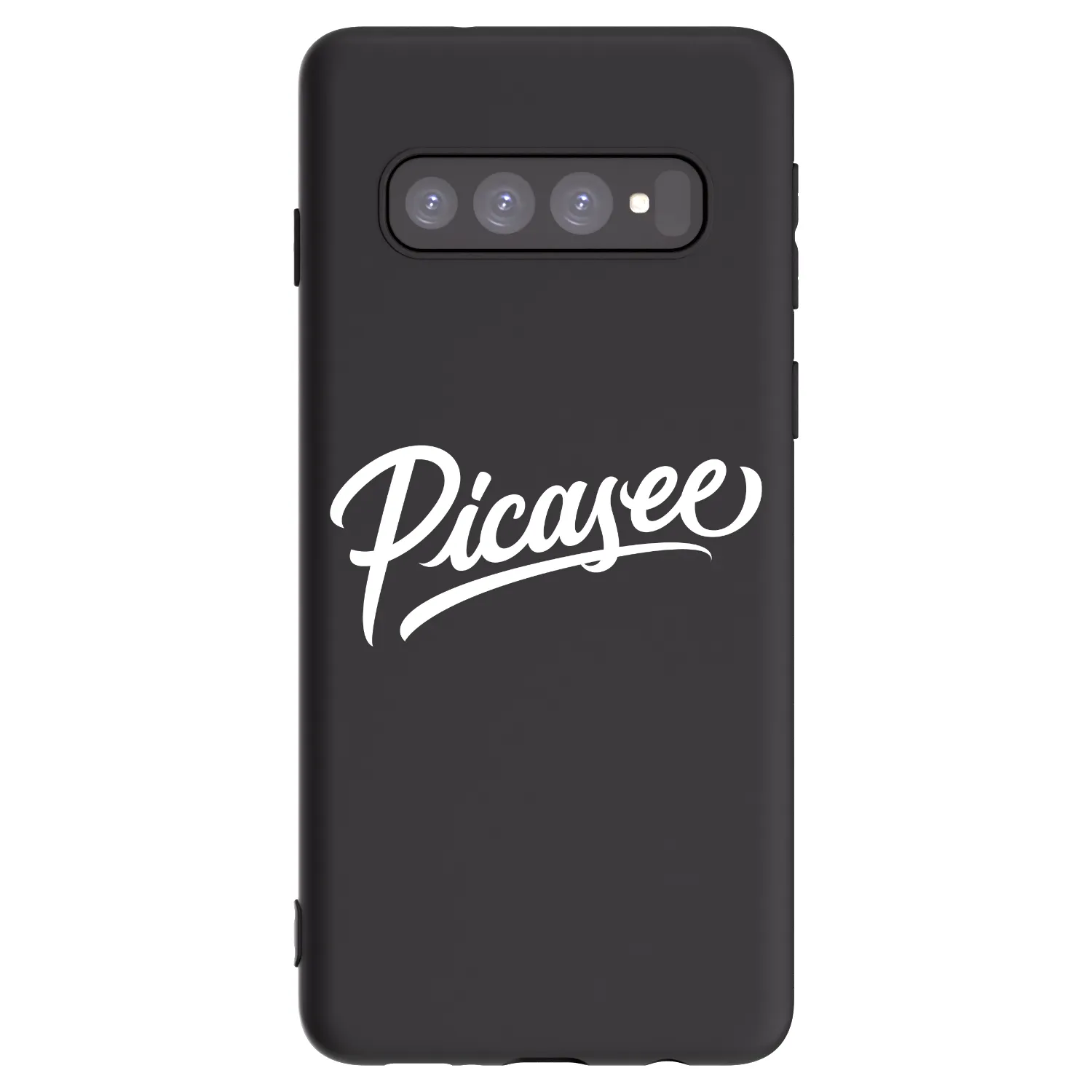 Picasee husă neagră din silicon pentru Samsung Galaxy S10 G973 - Picasee - old logo - white