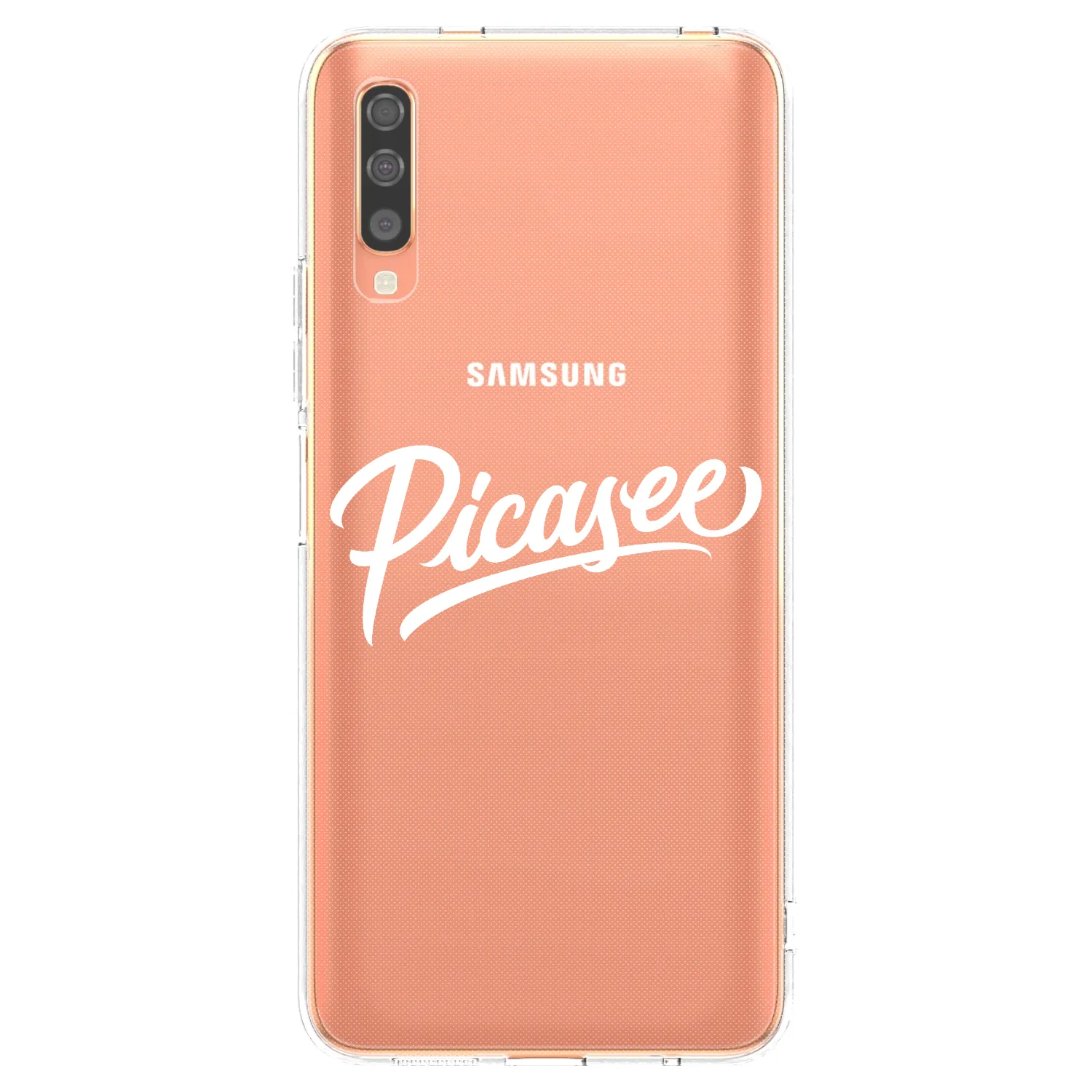 Picasee husă transparentă din silicon pentru Samsung Galaxy A70 A705F - Picasee - old logo - white