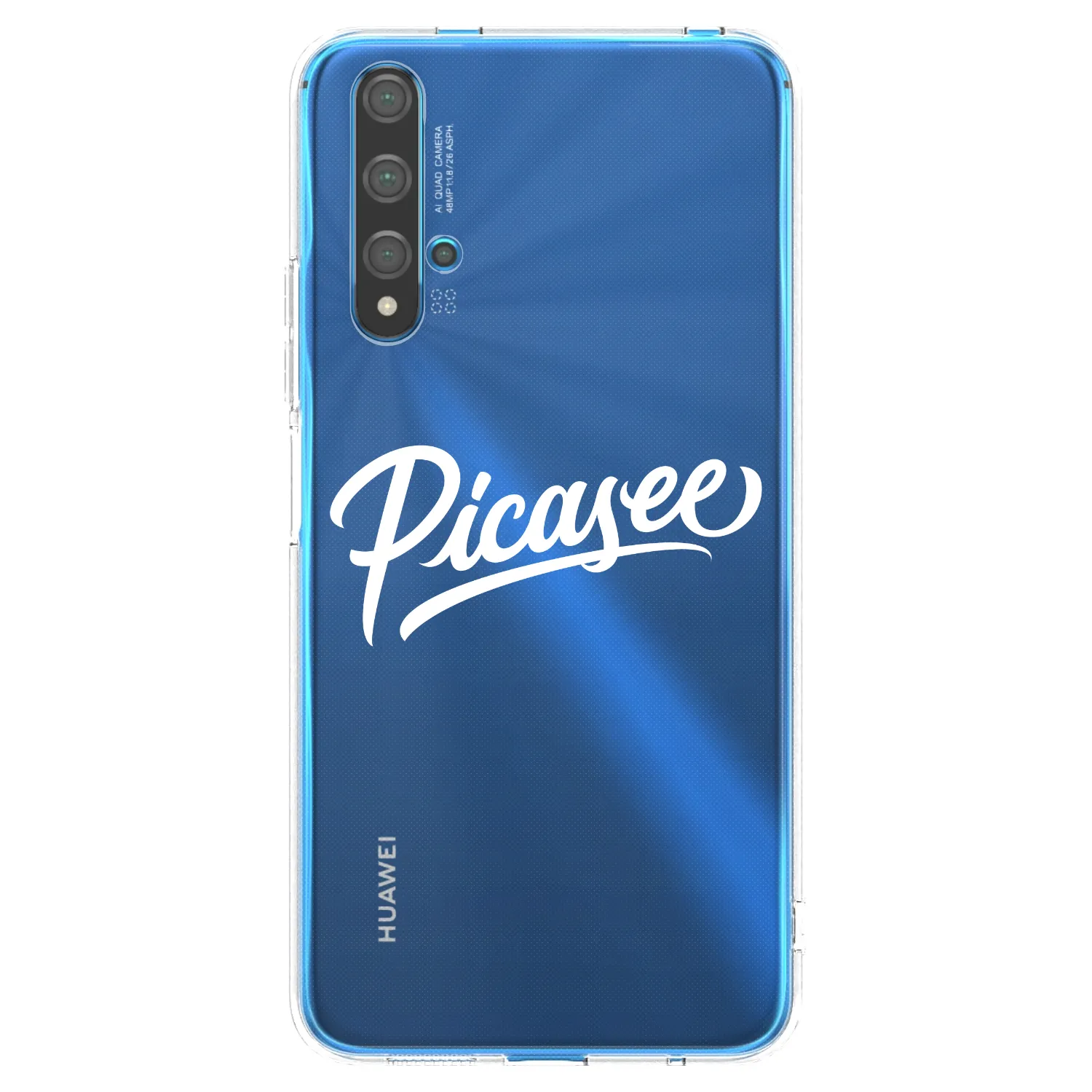 Picasee husă transparentă din silicon pentru Huawei Nova 5T - Picasee - old logo - white