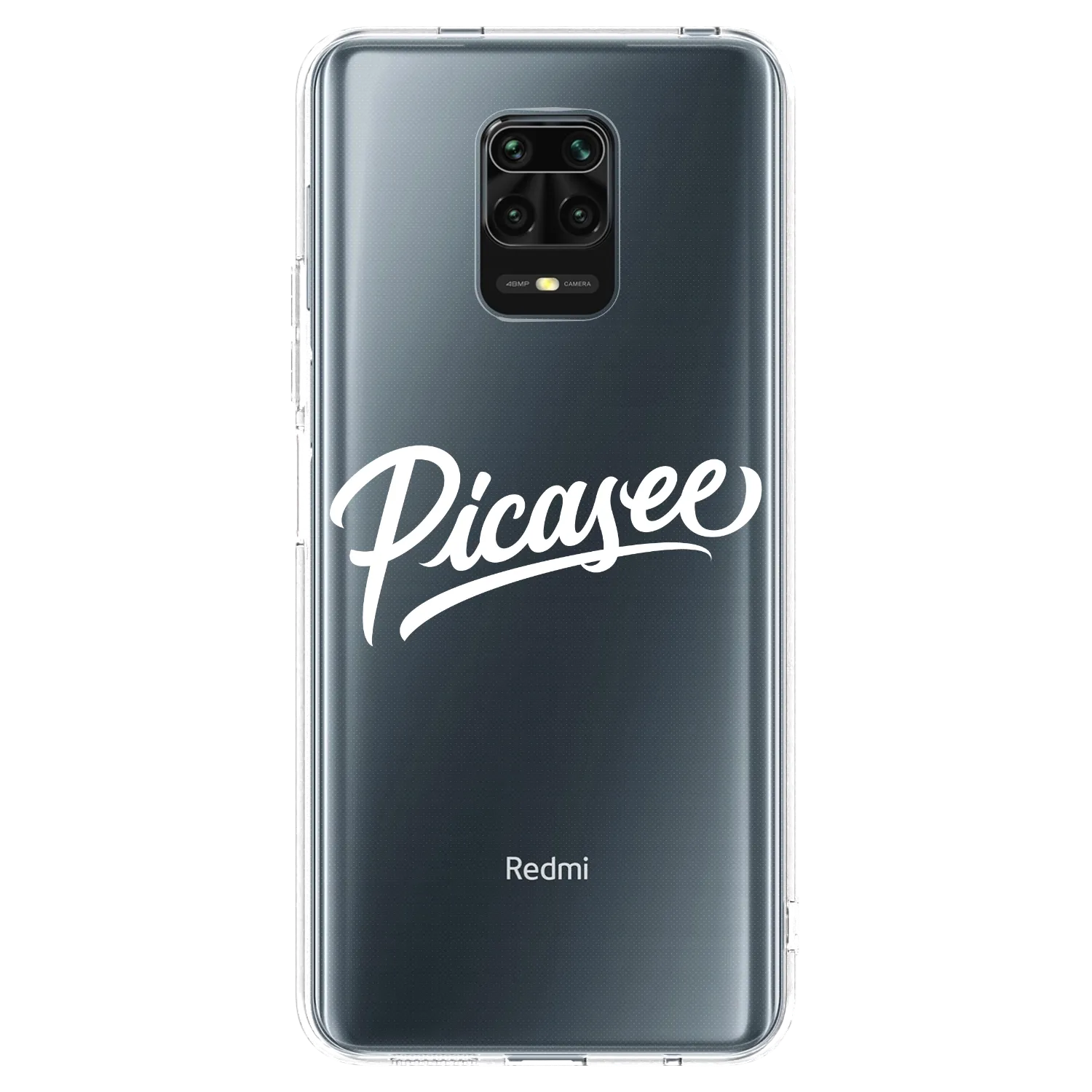 Picasee husă transparentă din silicon pentru Xiaomi Redmi Note 9 Pro - Picasee - old logo - white