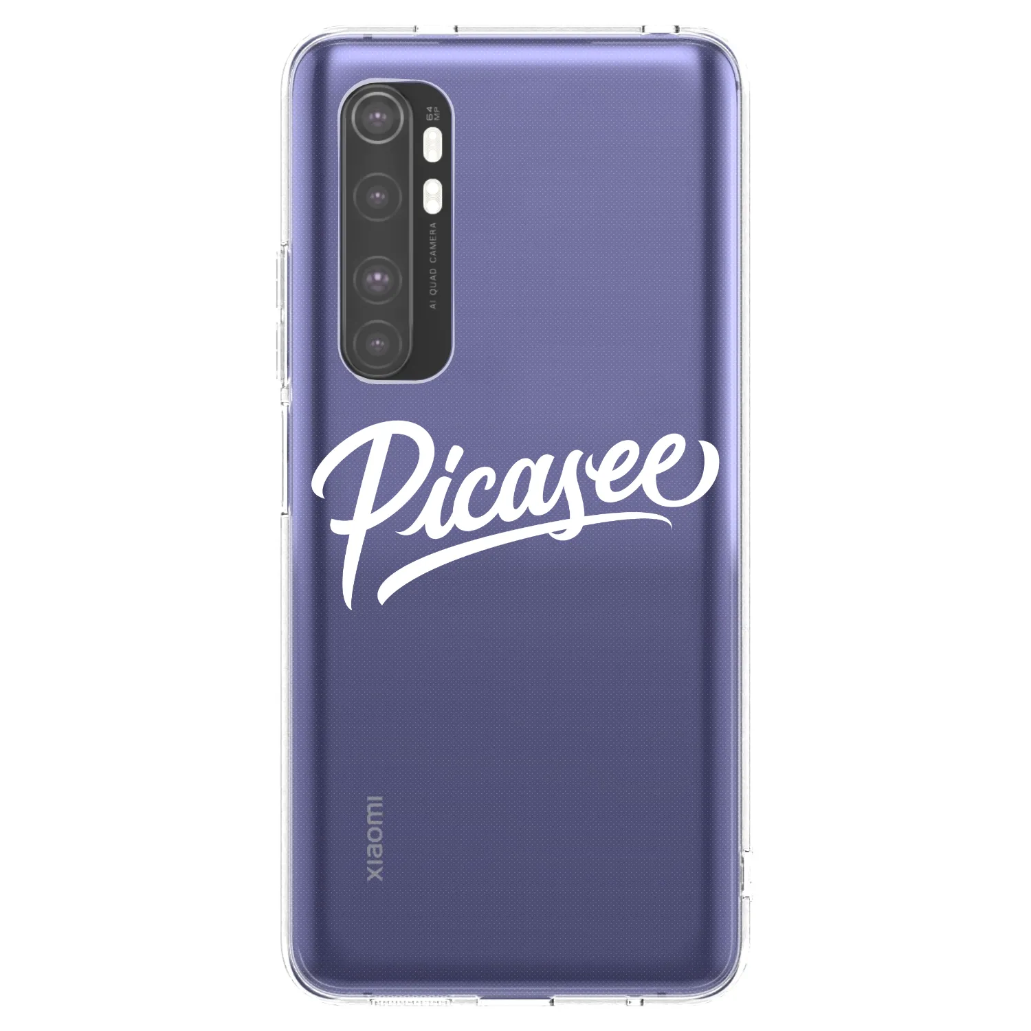 Picasee husă transparentă din silicon pentru Xiaomi Mi Note 10 Lite - Picasee - old logo - white