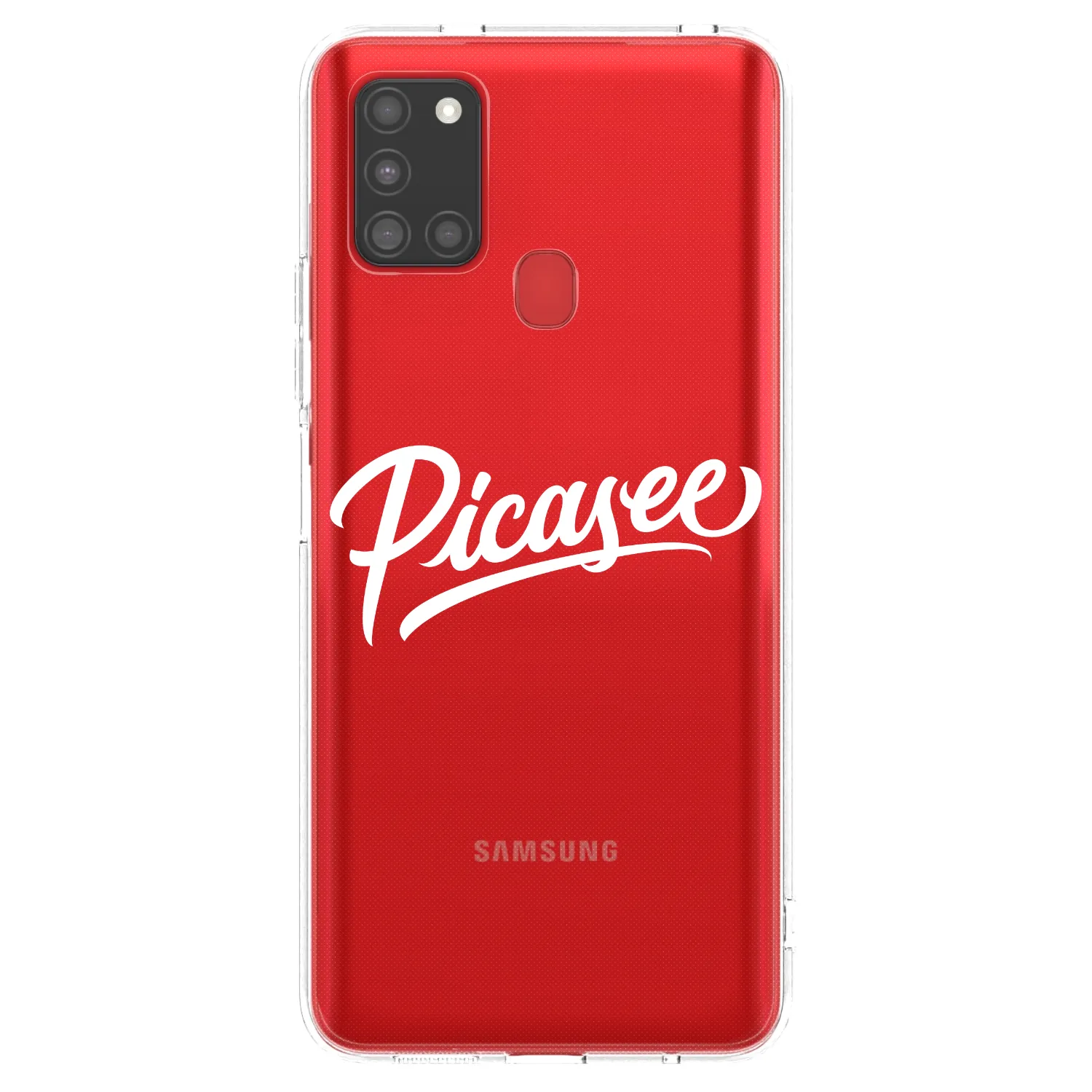 Picasee husă transparentă din silicon pentru Samsung Galaxy A21s - Picasee - old logo - white