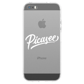 Picasee husă transparentă din silicon pentru Apple iPhone 5/5S/SE - Picasee - old logo - white