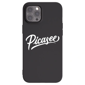 Picasee husă neagră din silicon pentru Apple iPhone 12 Pro Max - Picasee - old logo - white