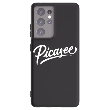 Picasee husă neagră din silicon pentru Samsung Galaxy S21 Ultra 5G G998B - Picasee - old logo - white