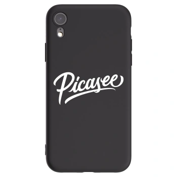 Picasee husă neagră din silicon pentru Apple iPhone XR - Picasee - old logo - white